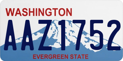 WA license plate AAZ1752