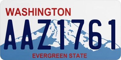 WA license plate AAZ1761