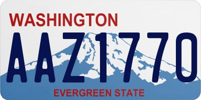 WA license plate AAZ1770