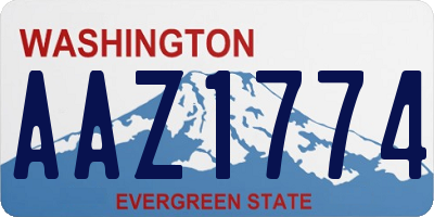 WA license plate AAZ1774