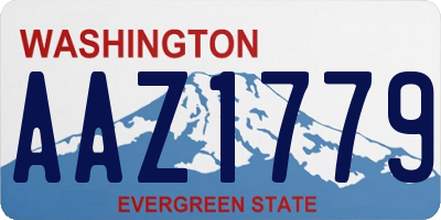 WA license plate AAZ1779