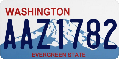 WA license plate AAZ1782