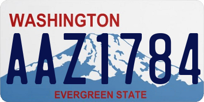 WA license plate AAZ1784