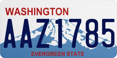 WA license plate AAZ1785