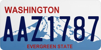 WA license plate AAZ1787
