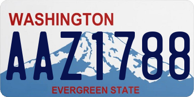 WA license plate AAZ1788