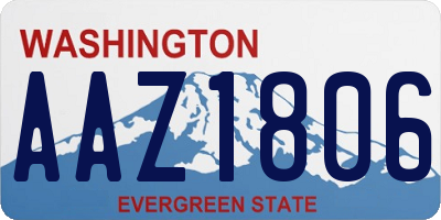 WA license plate AAZ1806