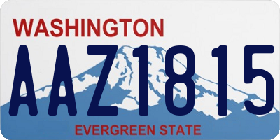 WA license plate AAZ1815