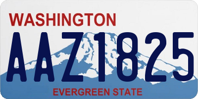 WA license plate AAZ1825