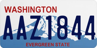 WA license plate AAZ1844