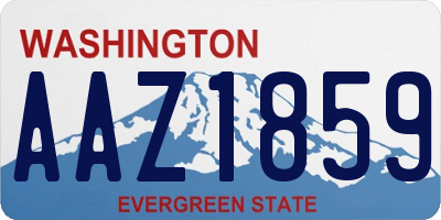 WA license plate AAZ1859