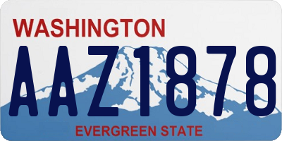 WA license plate AAZ1878