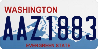WA license plate AAZ1883