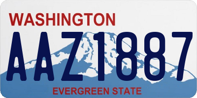 WA license plate AAZ1887