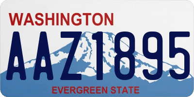 WA license plate AAZ1895