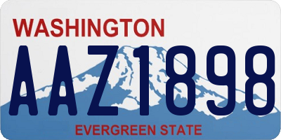 WA license plate AAZ1898