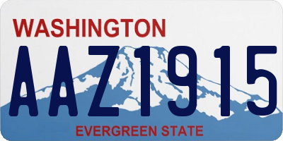 WA license plate AAZ1915