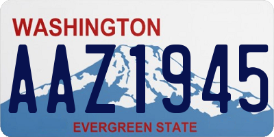 WA license plate AAZ1945