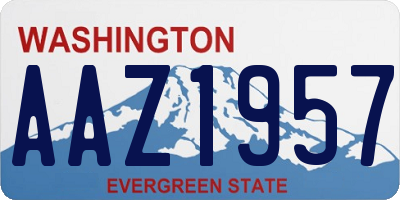 WA license plate AAZ1957