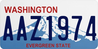 WA license plate AAZ1974