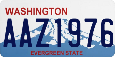 WA license plate AAZ1976