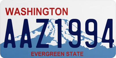 WA license plate AAZ1994