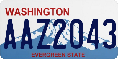WA license plate AAZ2043