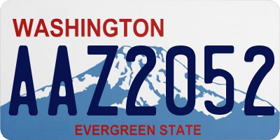 WA license plate AAZ2052