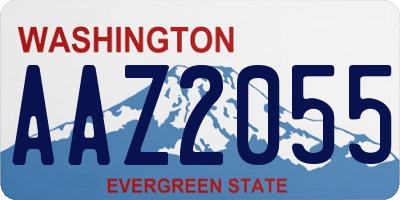 WA license plate AAZ2055
