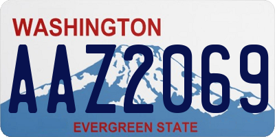 WA license plate AAZ2069