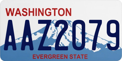 WA license plate AAZ2079