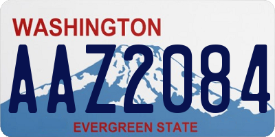 WA license plate AAZ2084