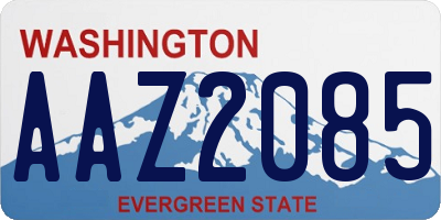 WA license plate AAZ2085