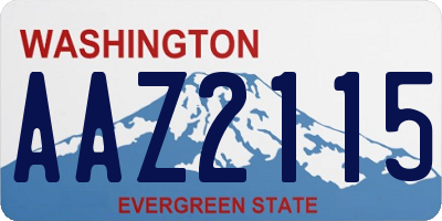 WA license plate AAZ2115