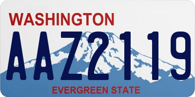 WA license plate AAZ2119