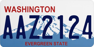 WA license plate AAZ2124