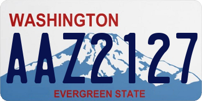 WA license plate AAZ2127
