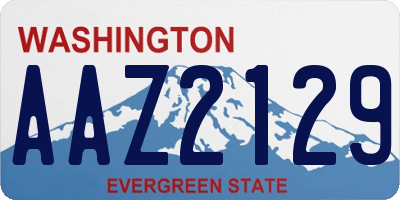 WA license plate AAZ2129