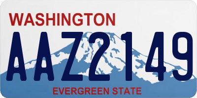 WA license plate AAZ2149