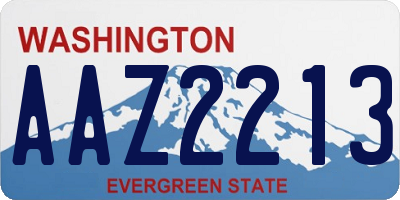 WA license plate AAZ2213