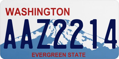 WA license plate AAZ2214