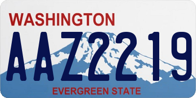 WA license plate AAZ2219