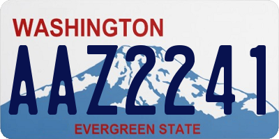 WA license plate AAZ2241