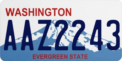 WA license plate AAZ2243