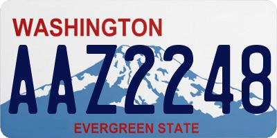 WA license plate AAZ2248