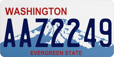 WA license plate AAZ2249