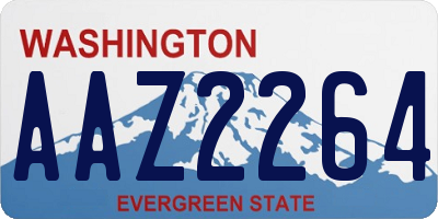 WA license plate AAZ2264