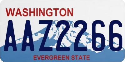 WA license plate AAZ2266