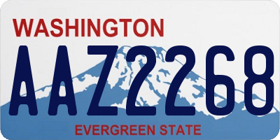 WA license plate AAZ2268