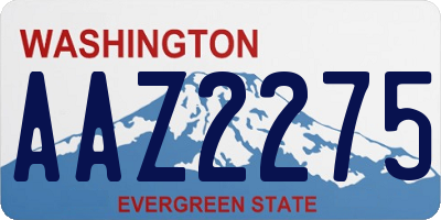 WA license plate AAZ2275
